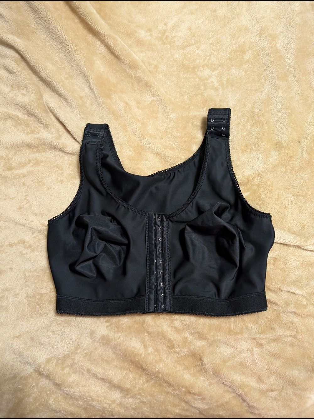 Black Front-Closure Comfort Support Bra